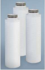 Semi-fluoropolymer high-retention PTFE cartridge filter